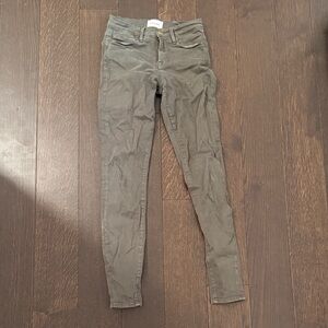 Frame Denim le high skinny Women's Skinny high waist Jeans - khaki green